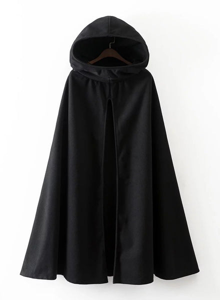 Women‘s Hooded Cloak Winter Cape with Hood
